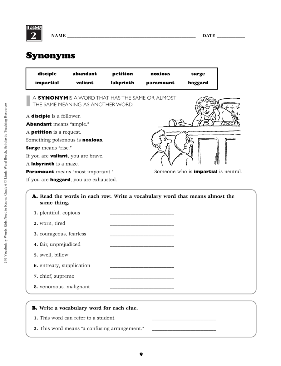 [FREE] 240 Vocabulary Words 6th Grade Kids Need To Know Ebook Download PDF