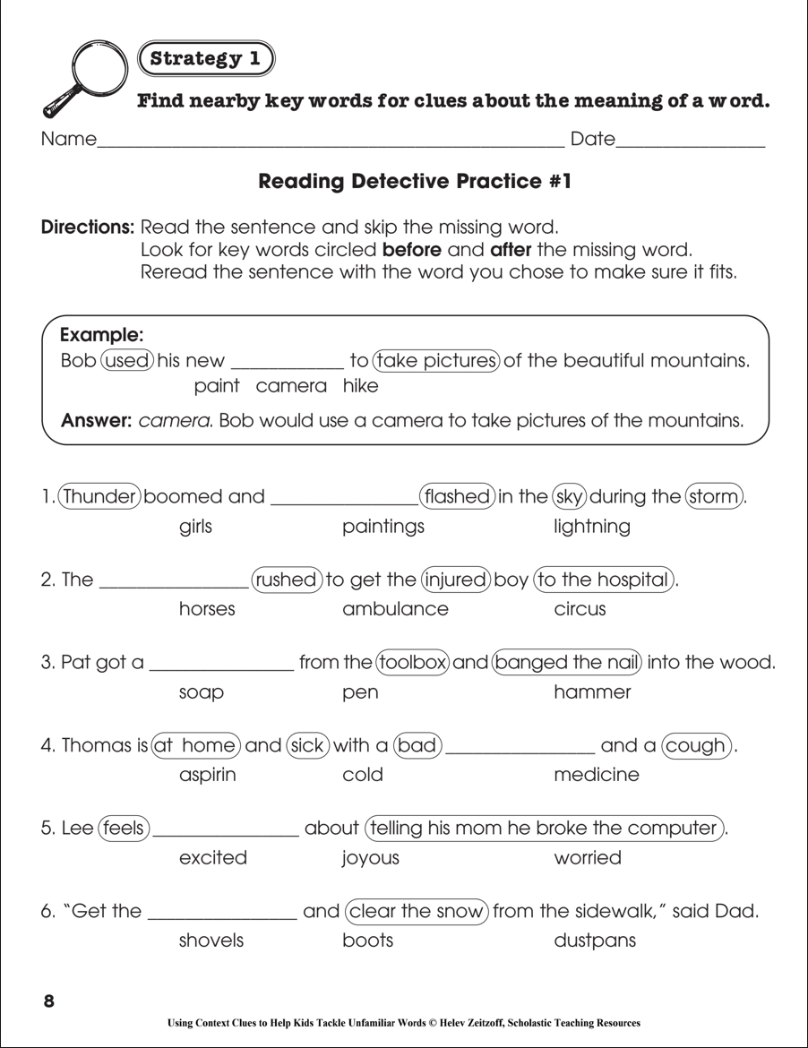 [FREE] Using Context Clues To Help Kids Tackle Unfamiliar Words Ebook Download PDF