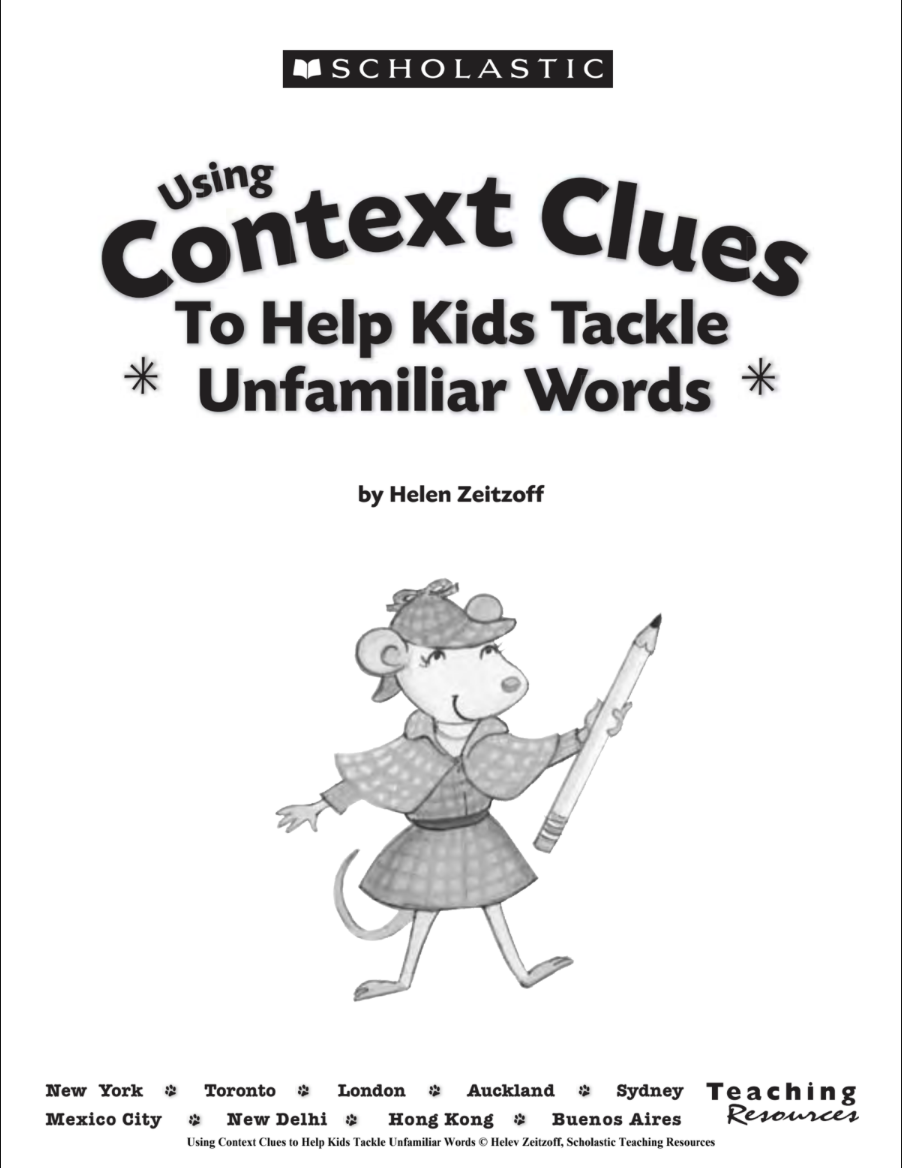 [FREE] Using Context Clues To Help Kids Tackle Unfamiliar Words Ebook Download PDF