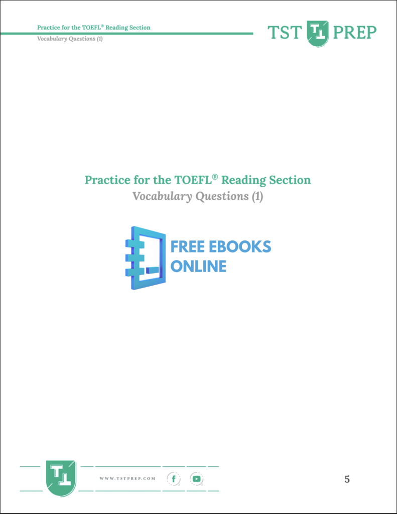 [FREE] 100+ TOEFL Reading Practice Questions Ebook Dowload PDF