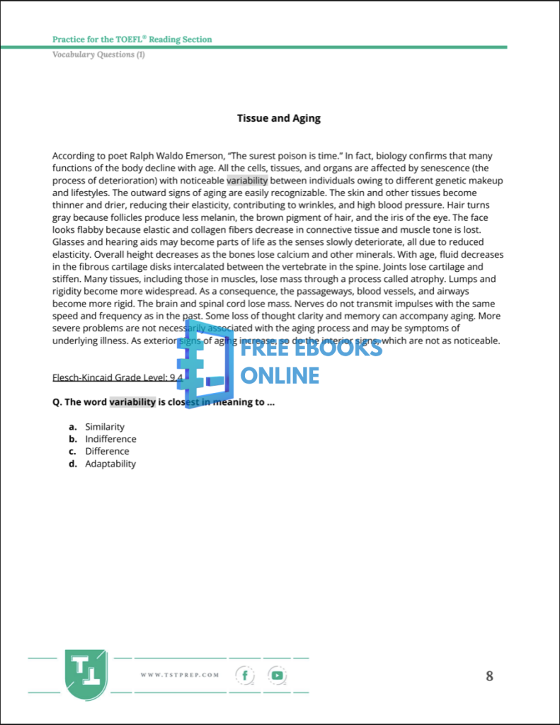 [FREE] 100+ TOEFL Reading Practice Questions Ebook Dowload PDF