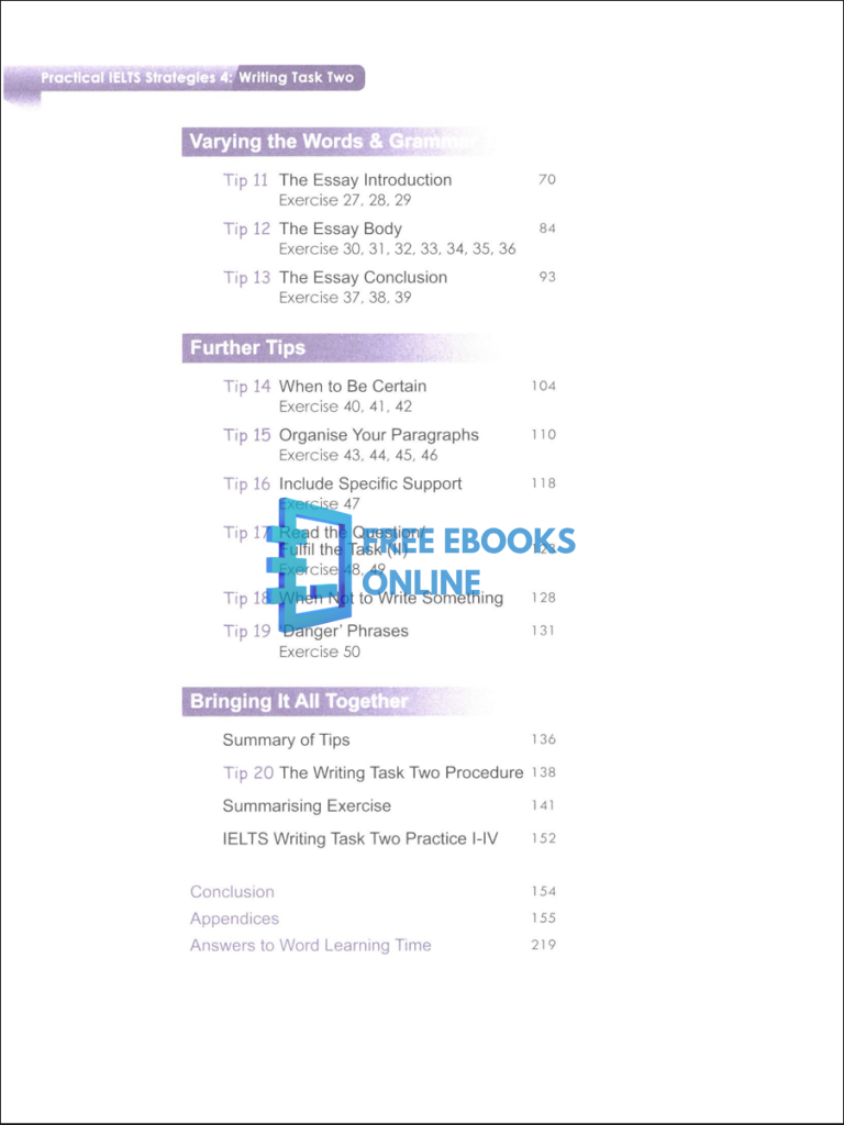 IELTS Writing Task Two Strategies Ebook [FREE] Download PDF