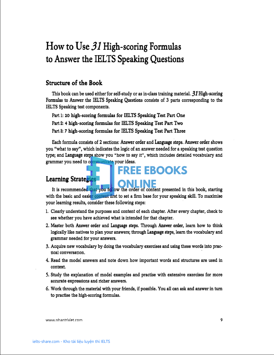 [FREE] 31 High-scoring Formulas to Answer Every IELTS Speaking Question Ebook Download PDF