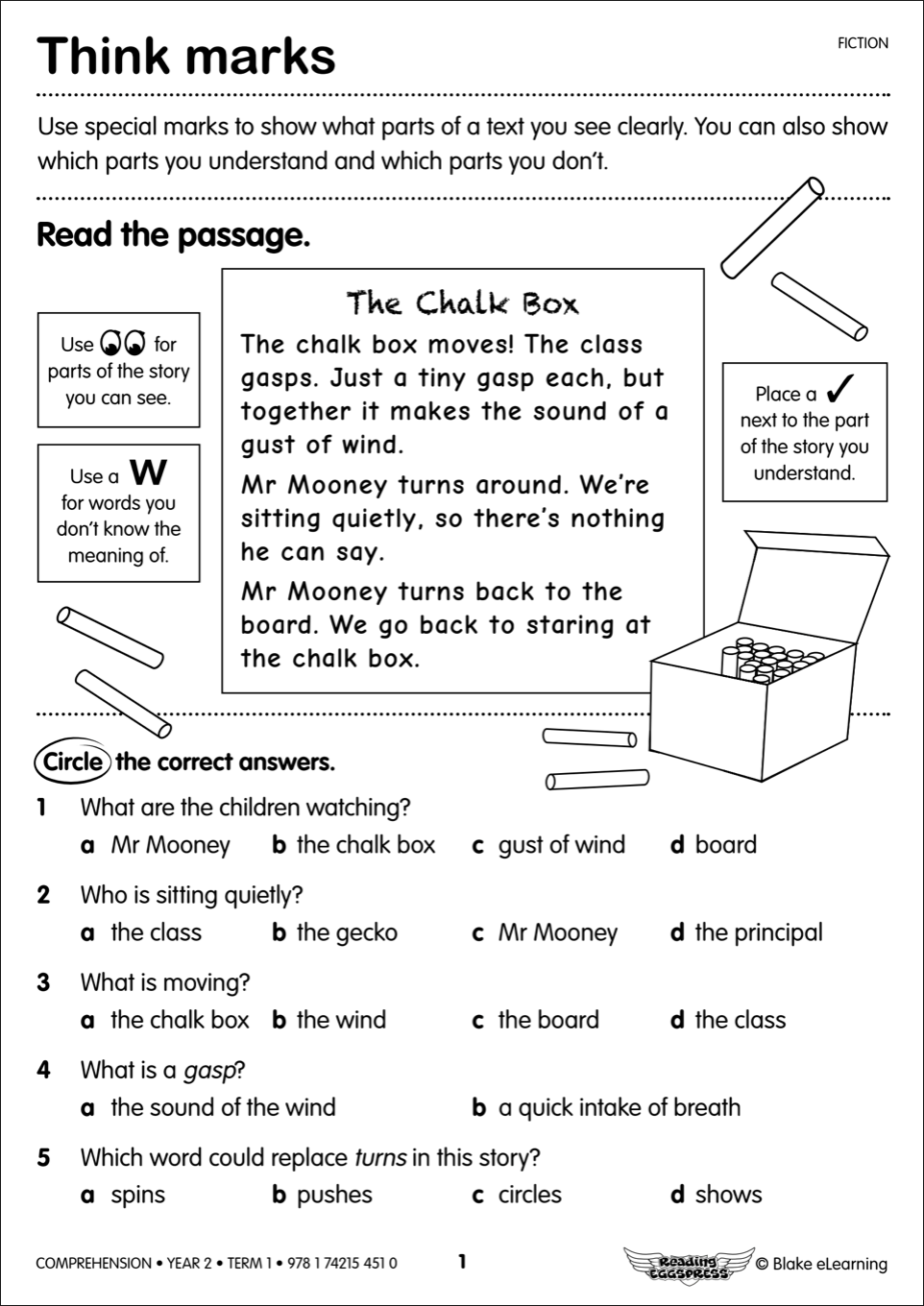 Comprehension Fiction Student