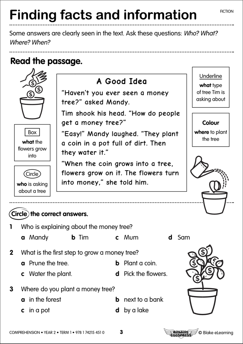 Comprehension Fiction Student