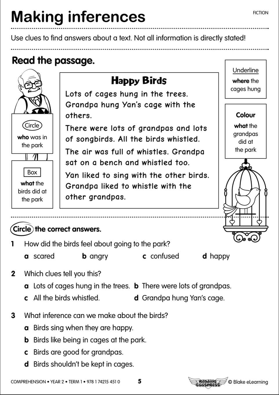 Comprehension Fiction Student