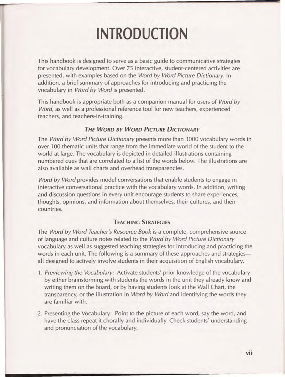 [FREE] Handbook of Vocabulary Teaching Strategies Communication Activities with the Word by Word Picture Dictionary Ebook Download PDF